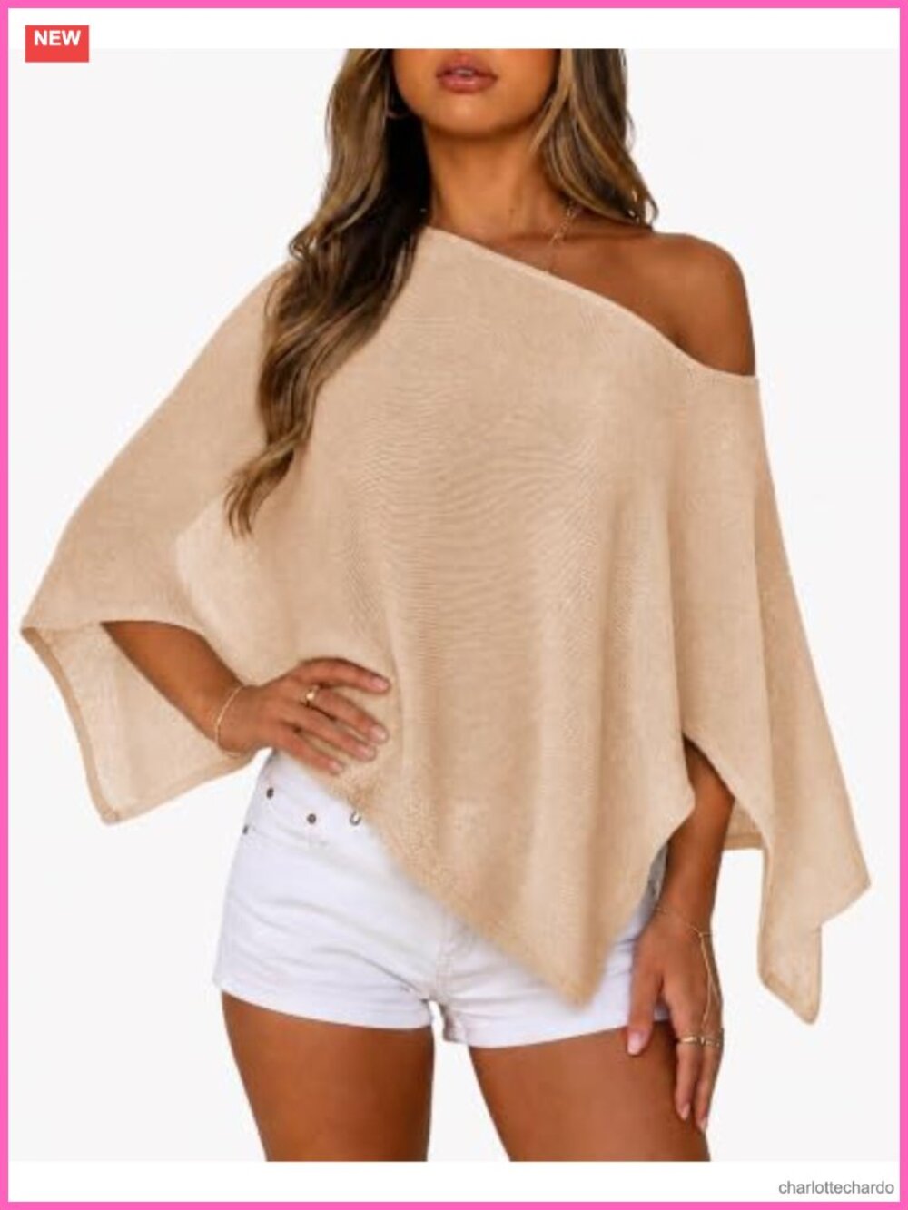 Sheer Knit Poncho Cover Up Off Shoulder Mesh Beach Shawl